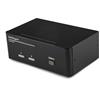 2 Port Dual DisplayPort USB KVM Switch with Audio & USB 2.0 Hub