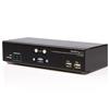 2 Port USB KVM Switch with Ethernet Switch and Audio & USB Hub