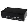 4 Port Dual DVI USB KVM Switch with Audio & USB 2.0 Hub