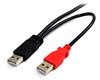 USB Y Cable for External Hard Drive - USB A to mini B USB Y Cable for External Hard Drive - USB A to mini B