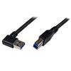 3m Black SuperSpeed USB 3.0 Cable - Right Angle A to B - M/M
