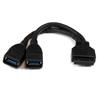2 Port Internal USB 3.0 Motherboard Header Adapter Cable