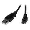 2m Micro USB Cable - A to Down Angle Micro B