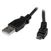 1m Micro USB Cable - A to Up Angle Micro B