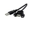 Panel Mount USB Cable A to A - F/M Panel Mount USB Cable A to A - F/M