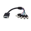 Coax HD15 VGA to 5 BNC RGBHV Monitor Cable - M/F Coax HD15 VGA to 5 BNC RGBHV Monitor Cable - M/F