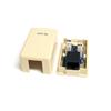 Single Cat 5e RJ45 Wall Jack Ivory with Keystone Jacks