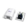 Single Cat5e RJ45 Wall Jack White with Keystone Jack