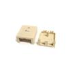 Dual Cat 5e RJ45 Wall Box - Ivory