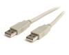 7 ft Beige A to A USB 2.0 Cable - M/M
