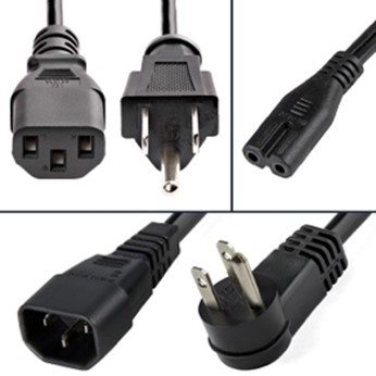 10ft Power Cord, NEMA 5-15P to C13 Cable - Computer Power Cables