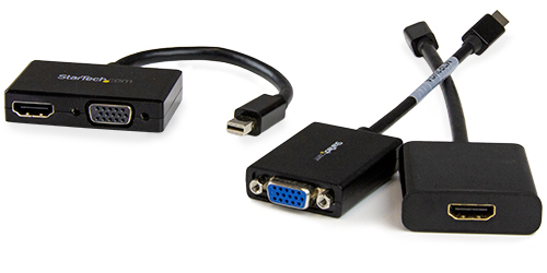 StarTech.com Adaptador Mini DP de Audio/Vídeo para Viajes - Conversor Mini DisplayPort a HDMI o VGA compatible con Thunderbolt - 1920x1200 (MDP2HDVGA) - Vídeo conversor - DisplayPort - HDMI, VGA - negro - - en Elite Center