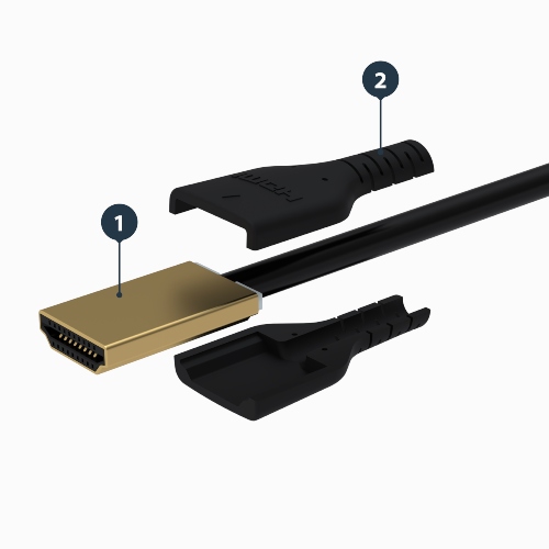 Grafik der Struktur des robusten HDMI-Kabels zeigt