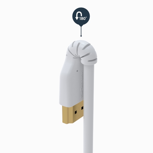 Graphic showing bending of the Rugged HDMI cable