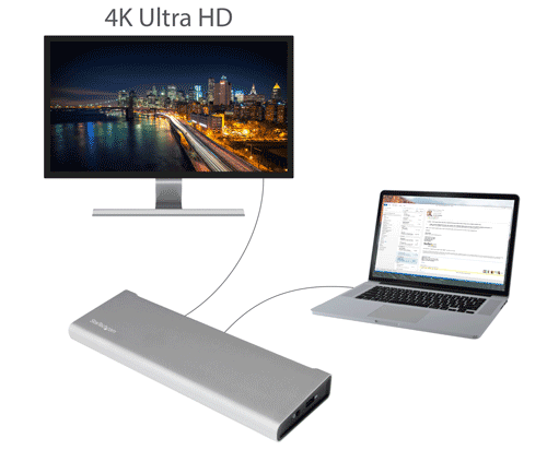 Replicador de Puertos Thunderbolt 2 con Vídeo HDMI o Mini  DisplayPort,Puerto USB de Carga Rápida, Audio Digital, eSATA y Cable