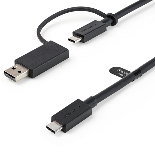 USB 3.2 (10Gbps) C to C Cable with USB 3.2 (5Gbps) C to A Adapter