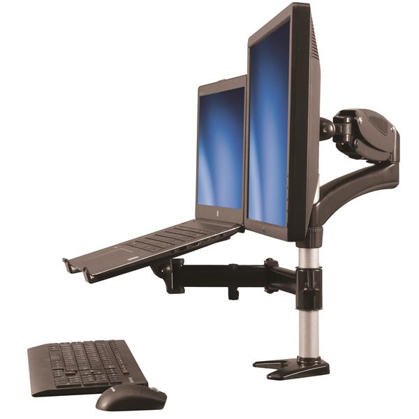 Single Monitor Arm With Laptop Stand Display Mounting Startech