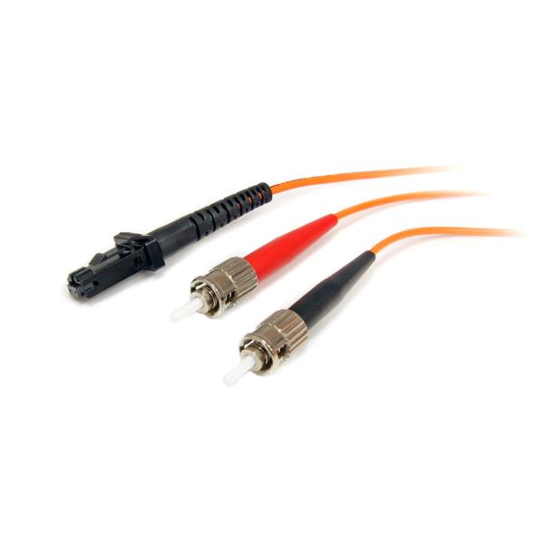 1m Multimode Fiber Patch Cable MTRJ - ST | MT Fiber Cables | StarTech.com