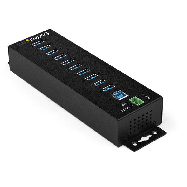 10 Port Industrial Usb 3 0 Hub With External Power Adapter Esd