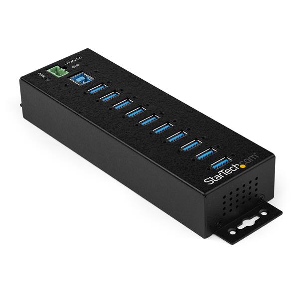 10 Port Industrial Usb 3 0 Hub With External Power Adapter Esd