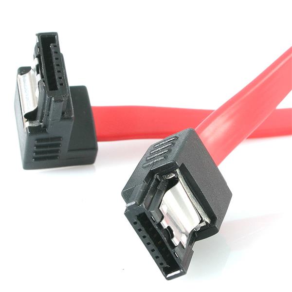 12in Latching Sata To Right Angle Sata Cable Angled Sata Cables
