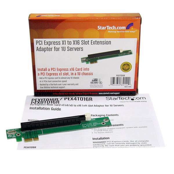 Pcie x1 x16 slot extension adapter