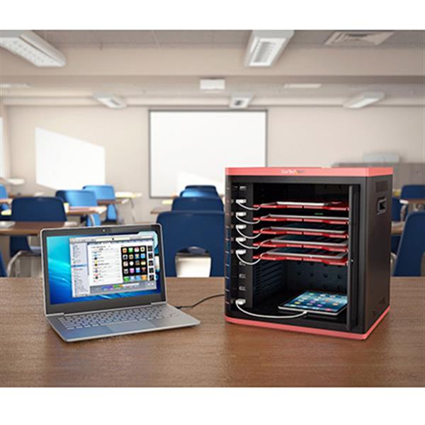 charge-and-sync cabinet for ipad and other tablets | startech