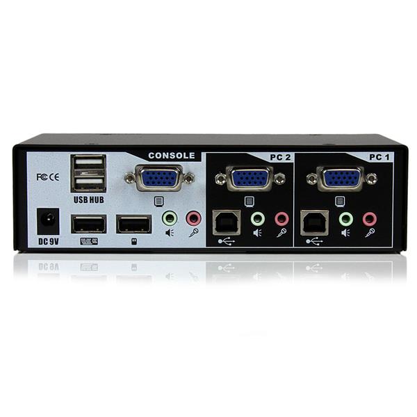 USB KVM Switch with Audio Switching - 2-Port | StarTech.com