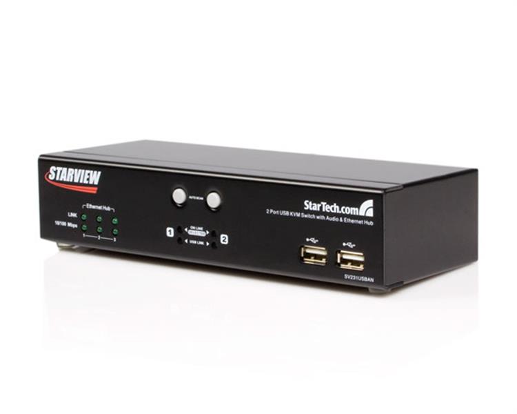 2 Port USB HD KVM Switch Supports 4K Video Resolution KVM