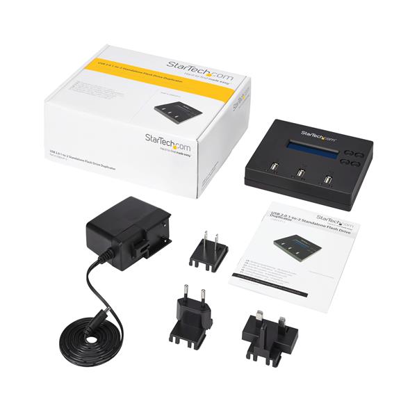 StarTech.com standalone 1:2 USB Flash Drive duplicatore ed eraser Nero