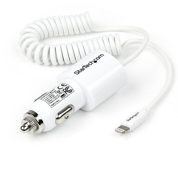 Chargeur de voiture à deux ports Lightning et USB, grande STARTECH com Chargeur pour voiture double avec câble