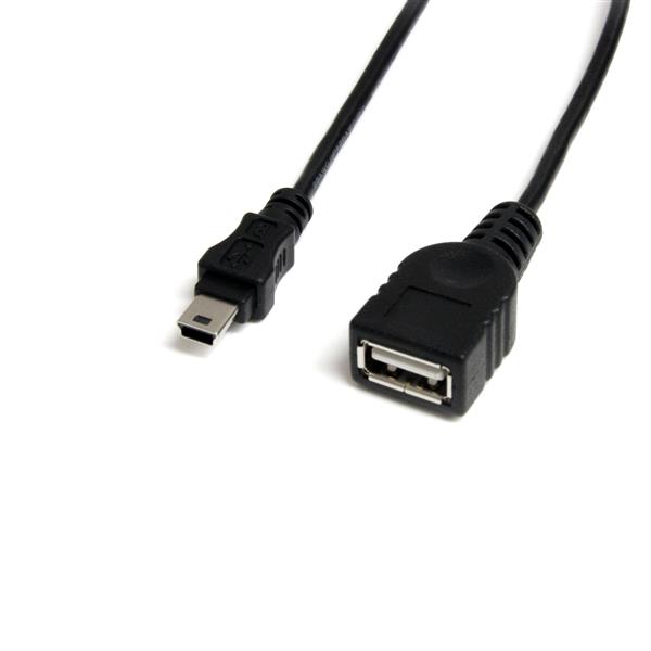 USB 2.0 to Mini USB Adapter Cable - 1ft | StarTech.com