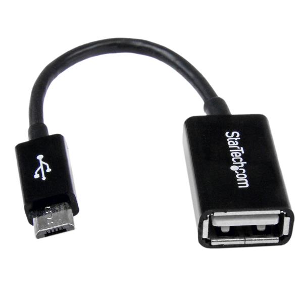 Micro USB Macho a Micro USB hembra adaptador host