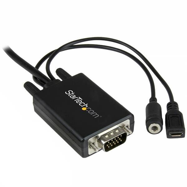 DisplayPort to VGA Adapter Cable with Audio - 6ft (2m) | StarTech.com