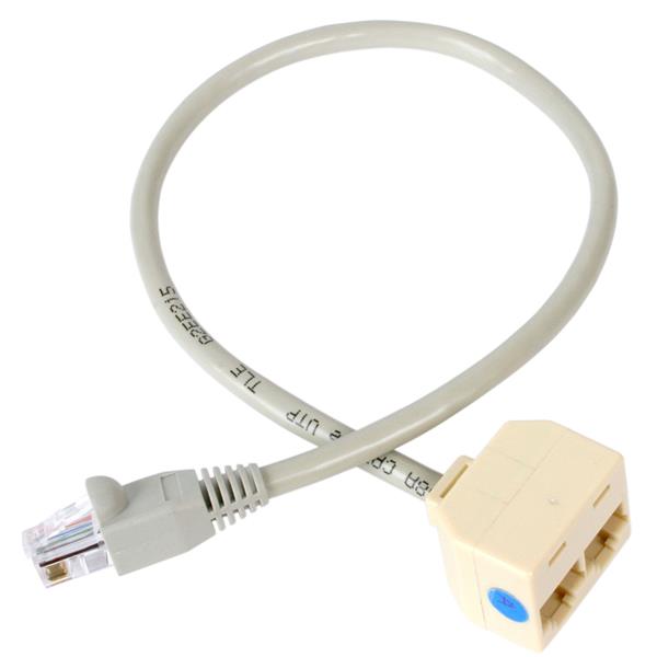 2-to-1 RJ45 Splitter Cable Adapter - F/M | Ethernet Cable ... rj11 rj45 connector wiring 