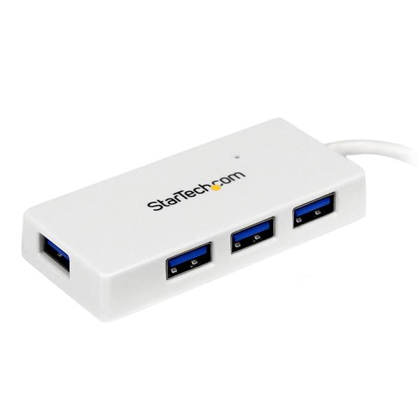 4-Port USB 3.0 Hub for Computer / Laptop - White