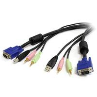 4-in-1 USB VGA KVM Cable w/ Audio and Microphone