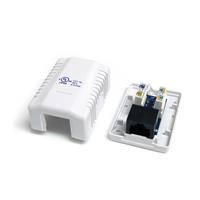 Single Cat5e RJ45 Wall Jack White with Keystone Jack
