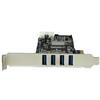 Thumbnail 3 for 4 Port PCI Express (PCIe) SuperSpeed USB 3.0 Card Adapter w/ 2 Dedicated 5Gbps Channels - UASP - SATA / LP4 Power