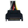 Thumbnail 2 for 6in SATA Power Y Splitter Cable Adapter - M/F